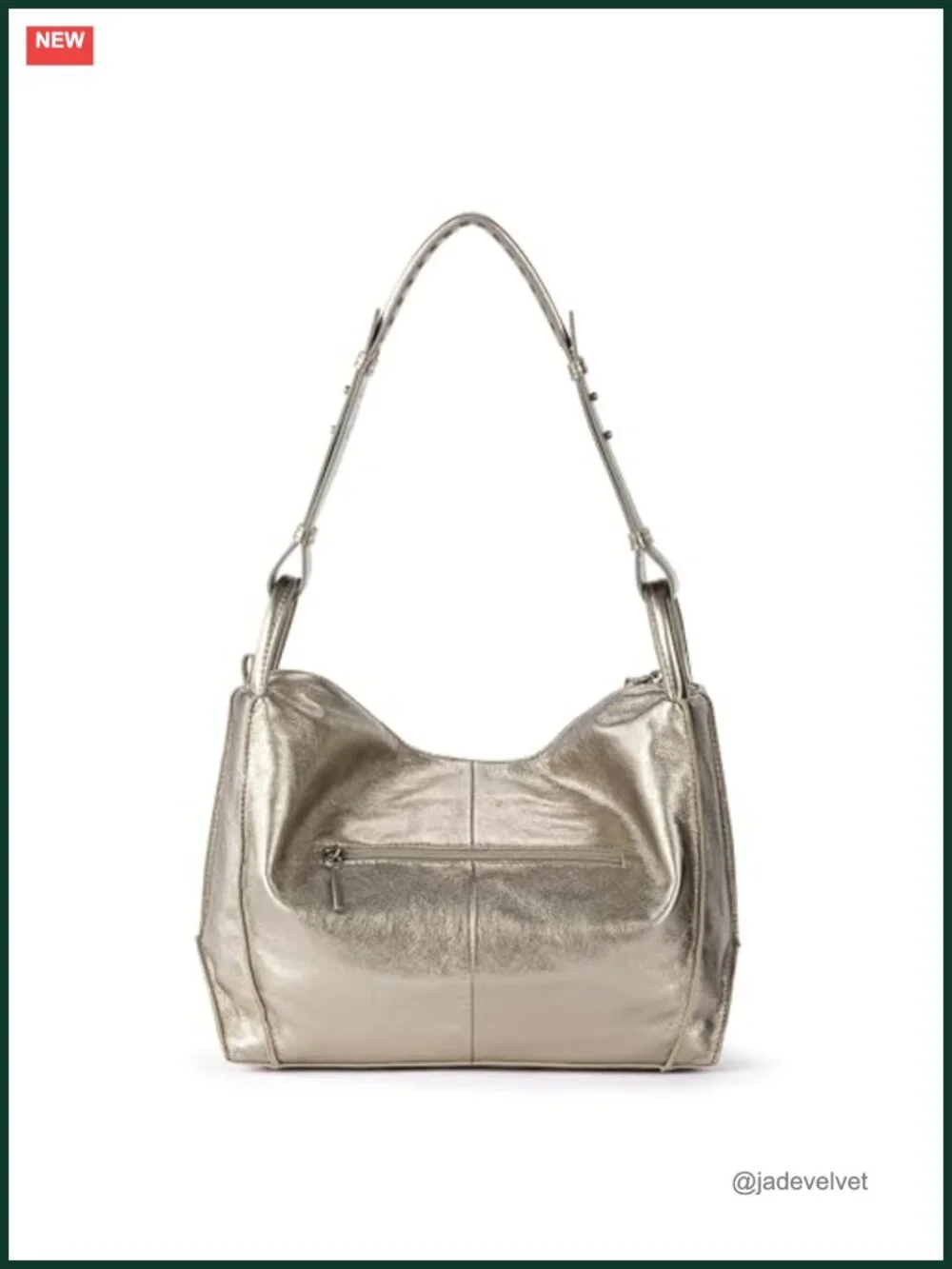 Large Hobo Purse Premium Leather Handbag with Zipper Pocket